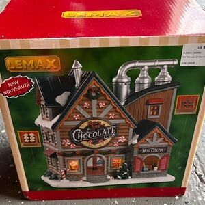 Lemax Chocolate Shop Holiday Decor - Red and Brown